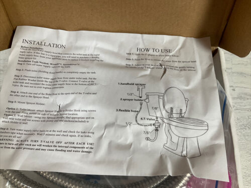 Stainless Steel Handheld Bidet Toilet Sprayer (6922760356023)